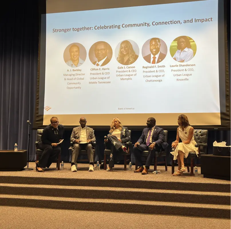 Community leaders speaking on a Knoxville Urban League panel.