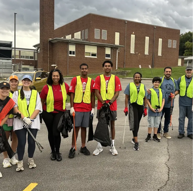 Knoxville Urban League volunteers at a neighborhood cleanup.
