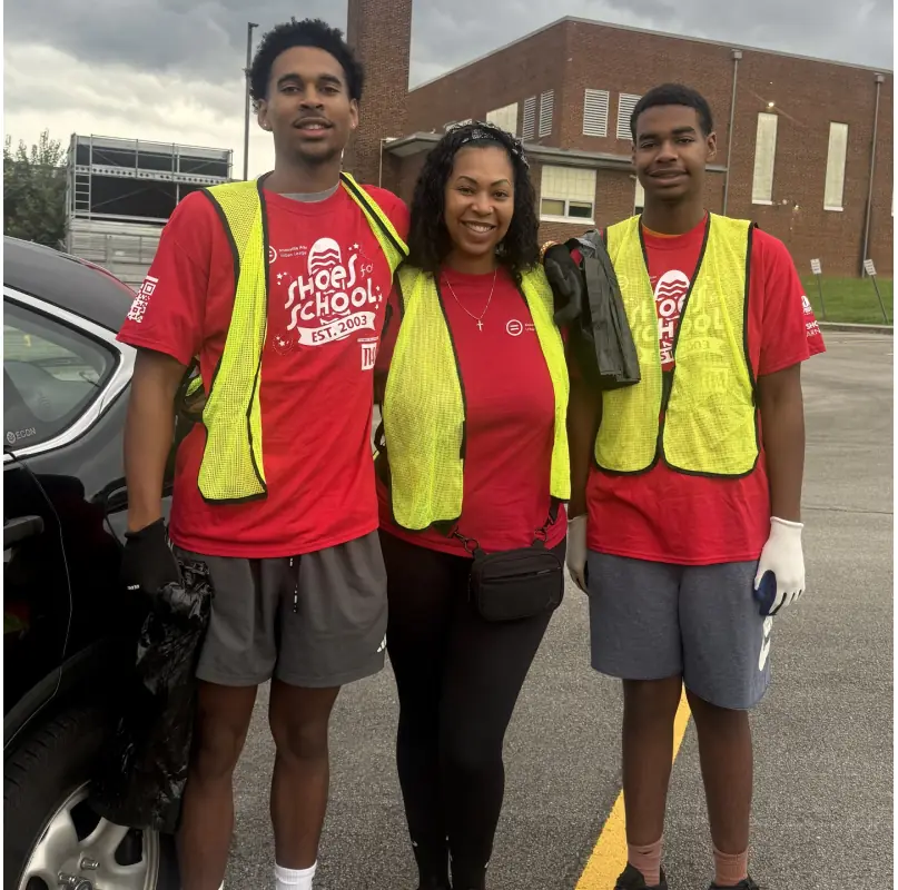 Knoxville Urban League volunteers supporting the Shoes for School program.